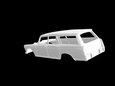 Peugeot 404 break 3D print model