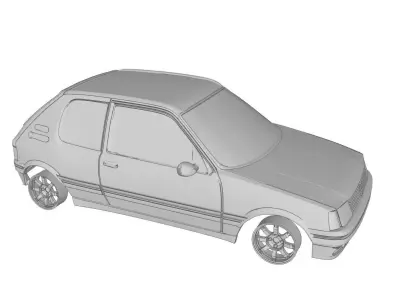 Peugeot 205 GTI 3D print model purchase