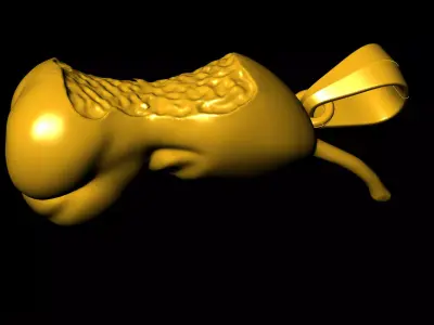 Apple curve pendant charms - one inch pendant 3D print model