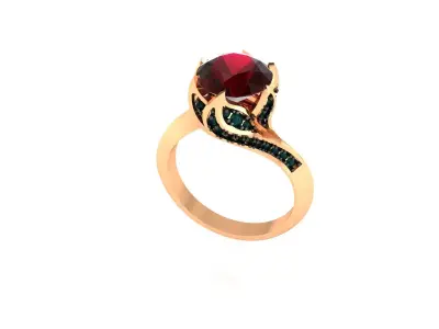 ENGAGEMENT RING 3D print model 20