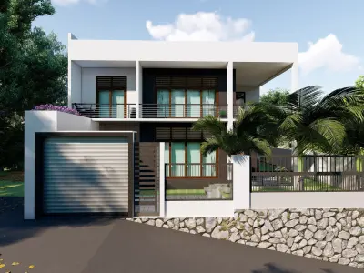 Modern House  Low-poly 3D model purchase