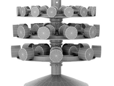Weight Storage Racks Dumbbell Set 023 3D model