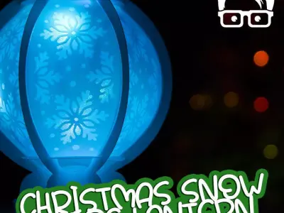 Christmas snow globe lantern Snowball DECORATION LIGHT 3D print model