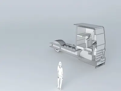 Truck semi Free 3D model