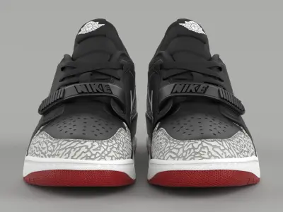 Air Jordan Legacy 312 Low Metallic Silver Low-poly 3D model
