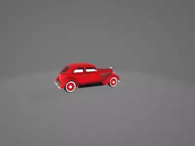 Vintage Red Car 3D model