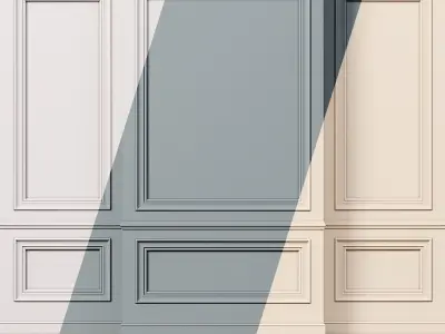 Wall molding 9 Boiserie classic panels Low-poly 3D model