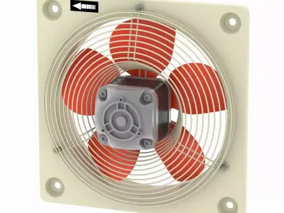 Exhaust Fan Low-poly 3D model