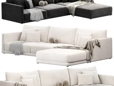 Bristol with Ottoman Sofa 3D model