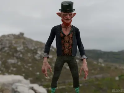 Scary Leprechaun Low-poly 3D model