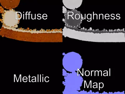 Vanilla Almond Cake model pack Low-poly 3D model