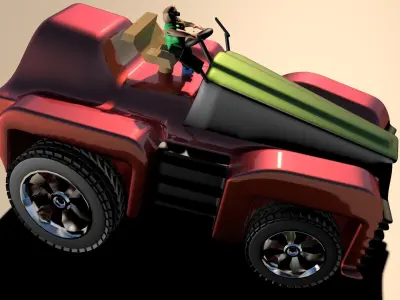 Car For Video Games  Eight Low-poly 3D model