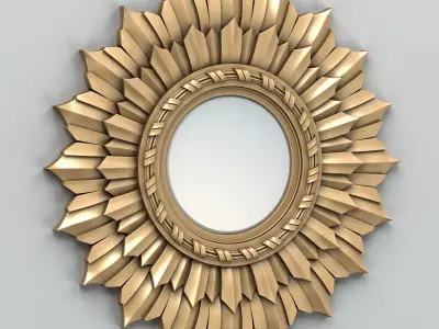 Round mirror frame 005 3D model