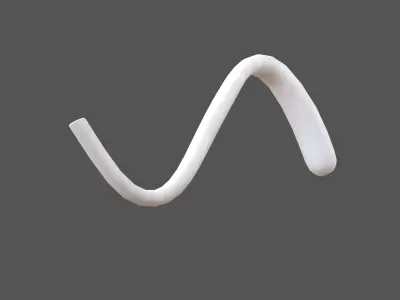 Cat Tail v1 003 Low-poly 3D model