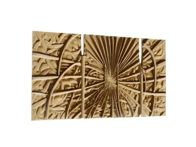 mural decor set wall panel 26 3D model