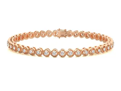 Tennis Bracelet 3dm stl renders details 3D print model