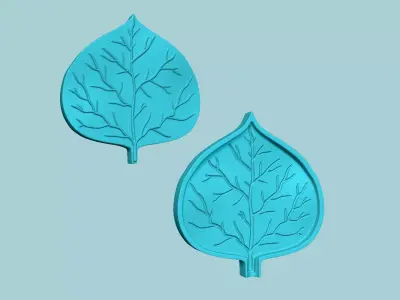 Quaking Aspen Leaf - Molding Artificial EVA Craft 3D print model