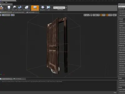 InteractiveDoorBPV01 UE4 Low-poly 3D model