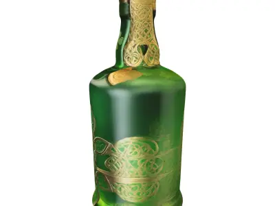 saint Patrick Potion Bottle Low-poly 3D model