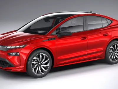 Skoda Enyaq Coupe with Interior 2025 3D model