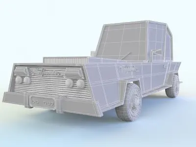 Cartoon Toy Car 3D model