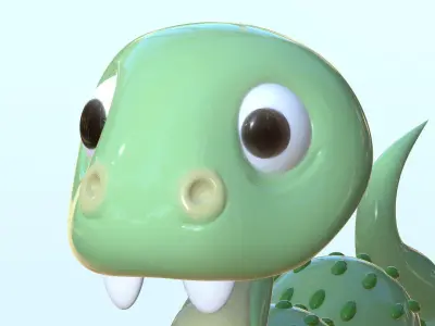 Cartoon Snake 3D model
