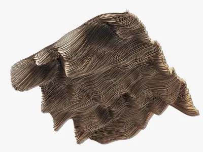 Parametric big ceiling wood n1 3D model