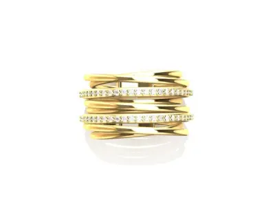 Luxury Zirconia Ring 3D print model