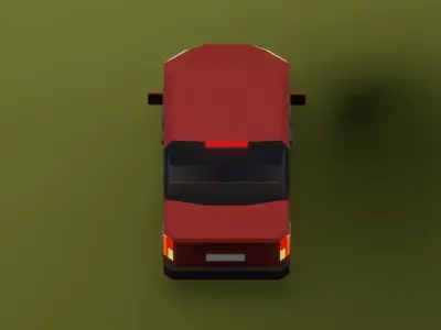 Toon sedan car Low-poly 3D model