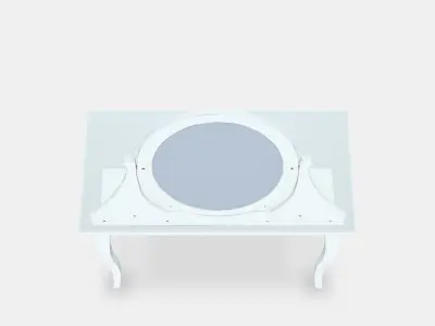 HEMNES Dressing table with mirror Low-poly 3D model