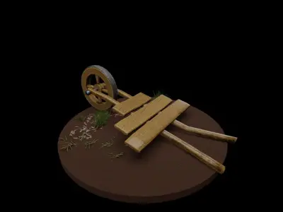 Medieval Cart 3D Model  3D model
