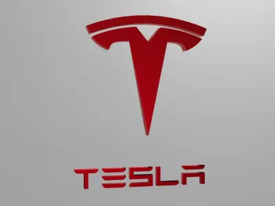 Tesla Logo Low-Poly 3D model 3D model