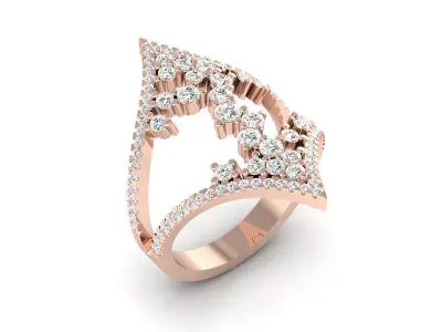 Solitaire ring model 3D print model 14