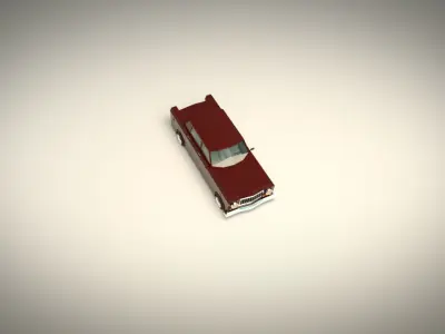 Low Poly Sedan Car 08 Low-poly 3D model