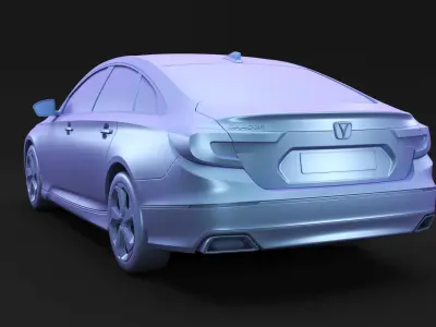 Luxury Japan silver sedan 3D model