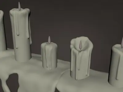 wax candles 3D model