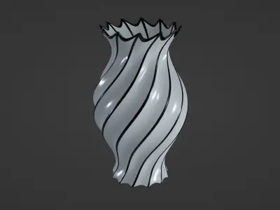 Vase porcelain 4 3D model