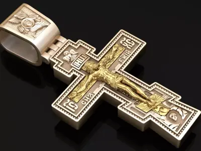 Cross Pendant Jesus Christ CP 1 3D print model
