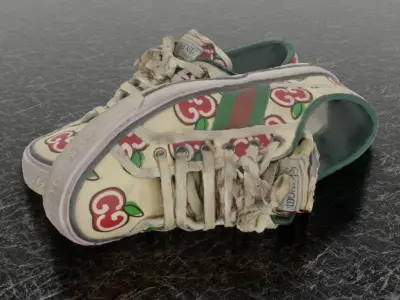 GUCCI 3D SHOES Low-poly 3D model