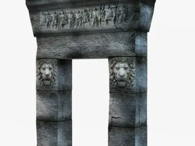 Greek Roman Doorway 3D model