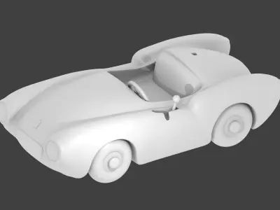 Lowpoly Wind-Up Car-Toy Low-poly 3D model
