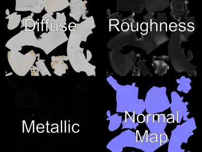 Elegant Dove Statue Model Pack for D Rendering Low-poly 3D model