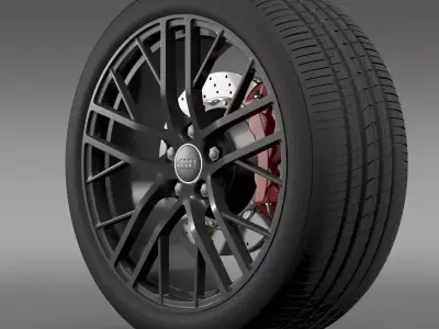 Audi R8 LMX  2014 wheel 3D model