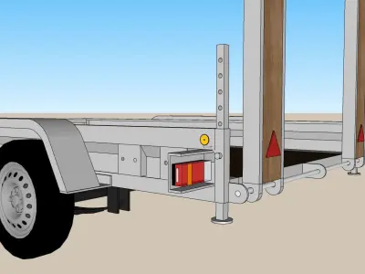 Remorque porte-vehicle 3D model