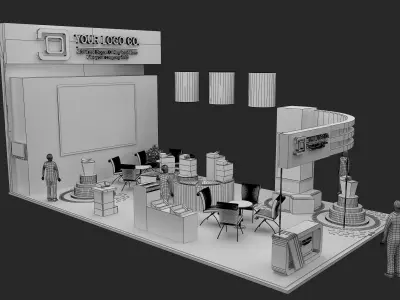 Booth Exhibition Stand a466f 3D model