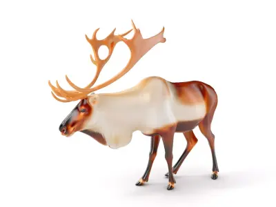 Detailed Reindeer Model Pack Low-poly 3D model