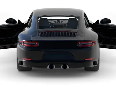 Porsche 911 Carrera S 2015 Rigged with interior Low-poly 3D model