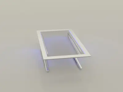 Futuristic Metal Table with Blue LED Lighting Free low-poly 3D model