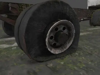 Old Truck 06 Low-poly 3D model