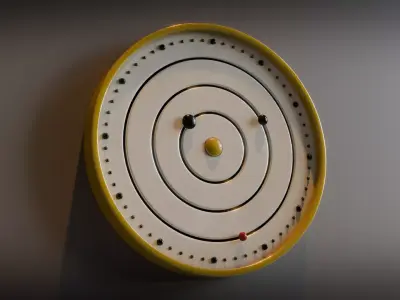 Minimalist Wall Clock Low-poly 3D model